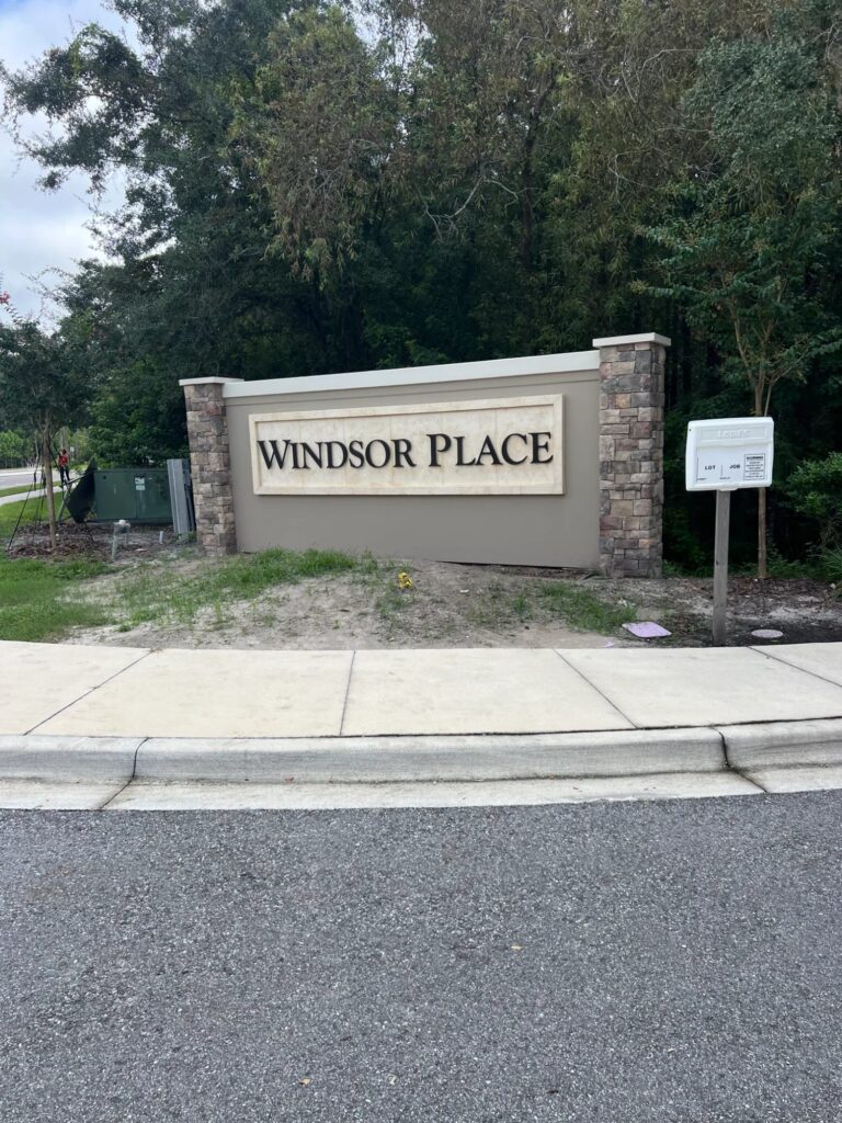 Decorative Precast Monument Sign Stone Pillars