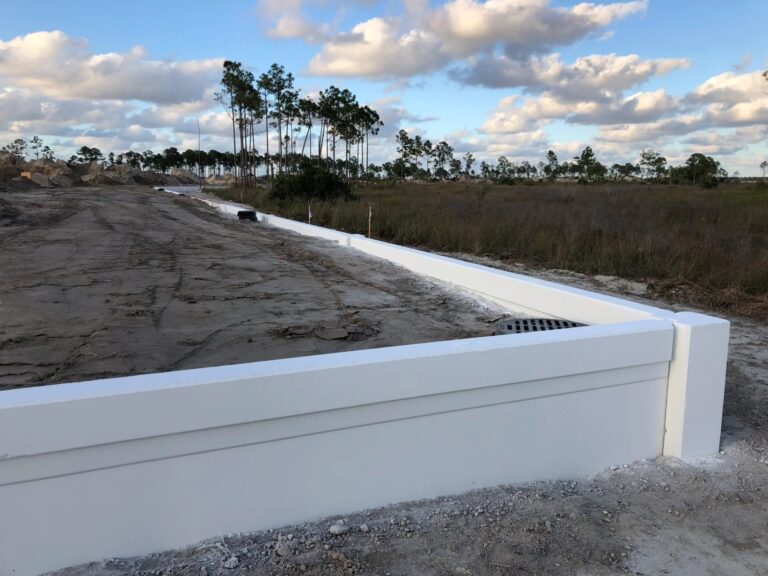 drainage precast concrete retaining walls
