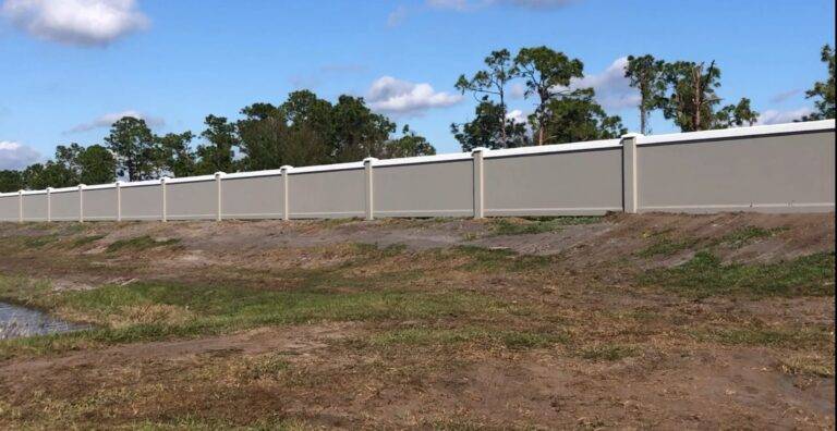 precast concrete fence pond application