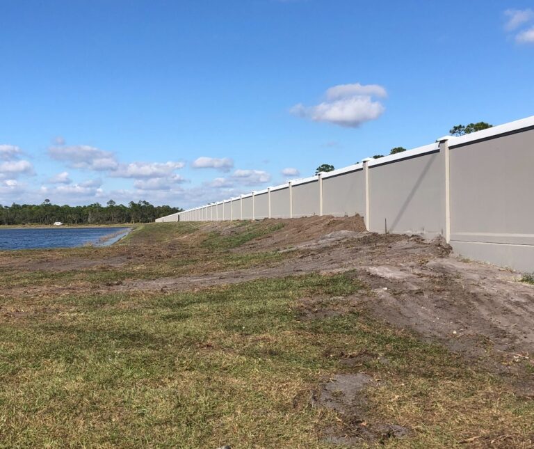 precast concrete sound walls long installation