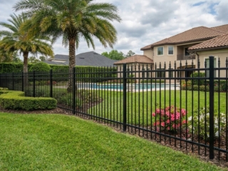 black-aluminum-fence-residential-pool-florida black aluminum fence residential pool Florida