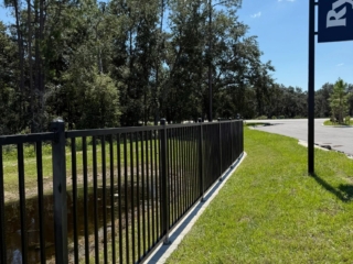black-aluminum-fencing-retention-pond-florida black aluminum fencing retentoion pond Florida