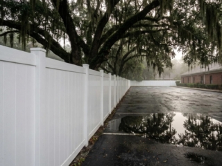 white-vinyl-privacy-fence-commercial-florida White Vinyl Privacy Fence commercial Florida