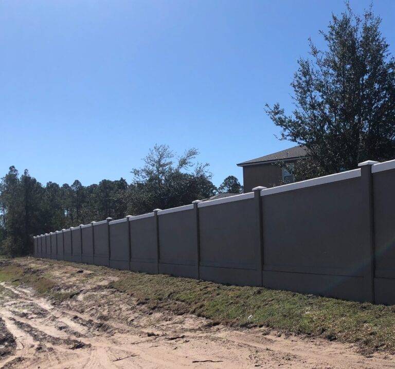 textured precast concrete fence Florida
